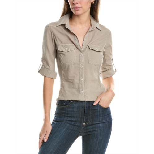 James Perse contrast panel shirt