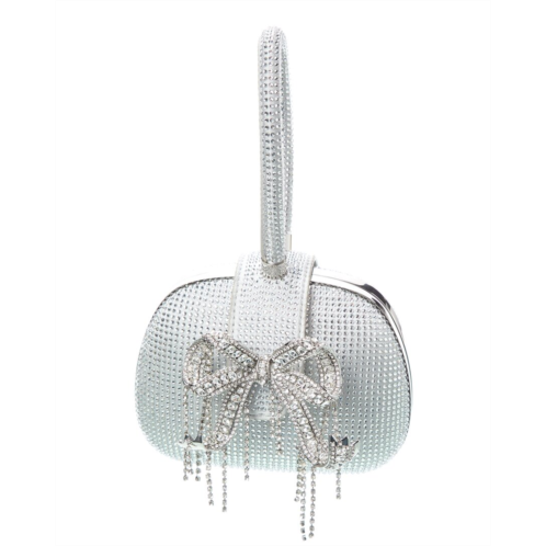 self-portrait rhinestone top handle clutch