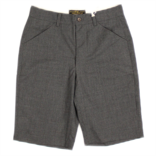 Freeman grey stripe wool shorts