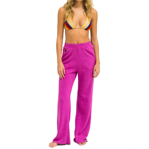 AVIATOR NATION wide leg pocket sweatpants in magenta