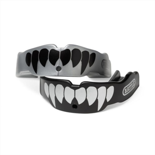 Battle Adults Fangs Mouth Guards 2-Pack Black/White 01
