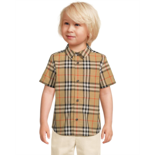 Burberry Kids Owen Check Short Sleeve Shirt (Infant)