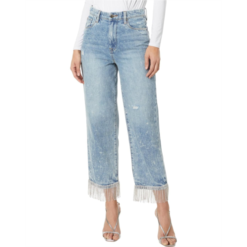 Womens Blank NYC Heart And Soul Baxter Denim Jeans With Rhinestone Fringe Detail