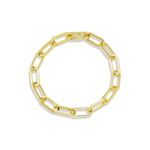 SAVVY CIE JEWELS 18k gold plated paperclip link bracelet