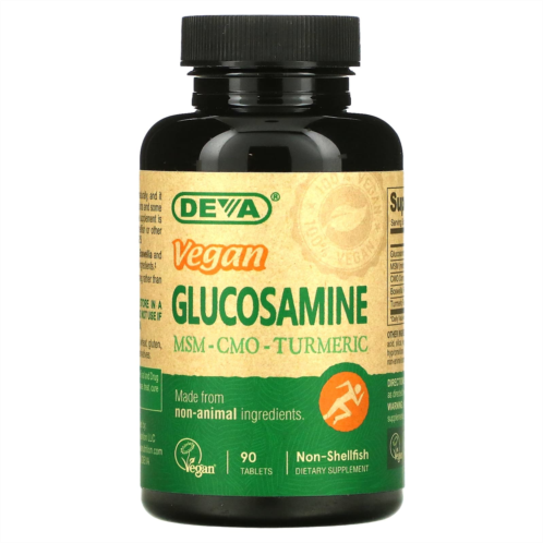 Deva Vegan Glucosamine MSM - CMO - Turmeric 90 Tablets