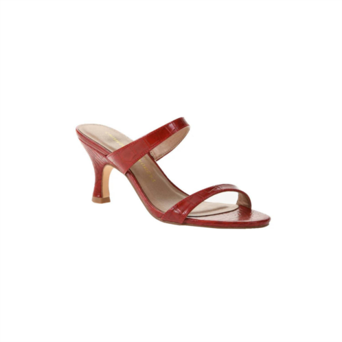 CHINESE LAUNDRY womens yamila cool croc low heel sandal in red