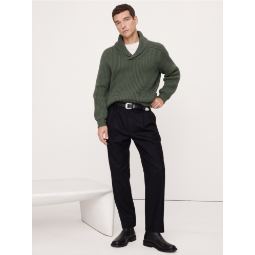 Bananarepublic Ribbed Shawl-Collar Sweater