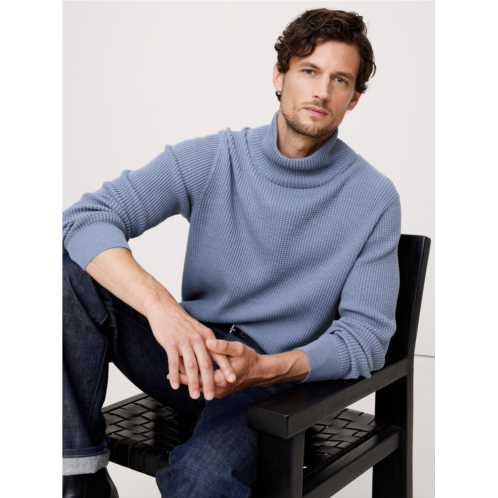 Bananarepublic Cotton Thermal-Knit Turtleneck Sweater