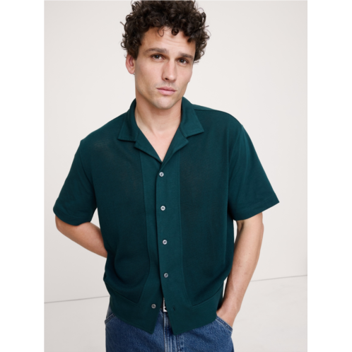 Bananarepublic Cotton Mesh Resort Shirt