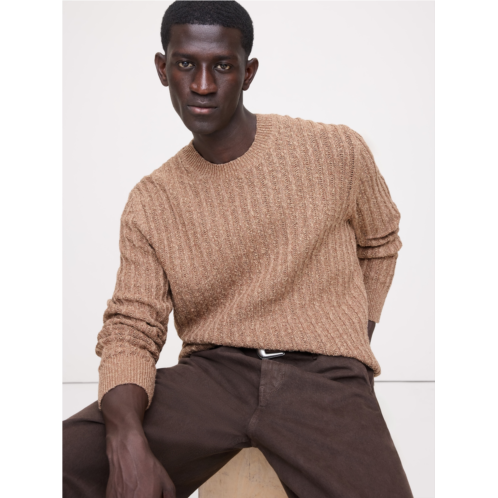 Bananarepublic Cotton-Linen Blend Crew-Neck Sweater