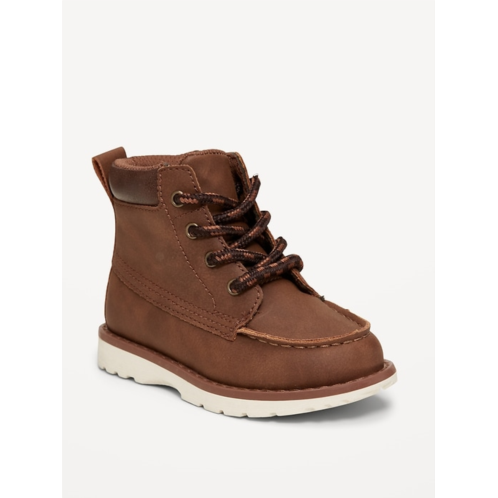 OldNavy Faux-Suede Side-Zip Lace-Up Boots for Toddler Boys