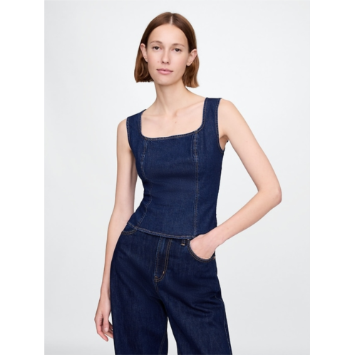 Gap Square-Neck Denim Top