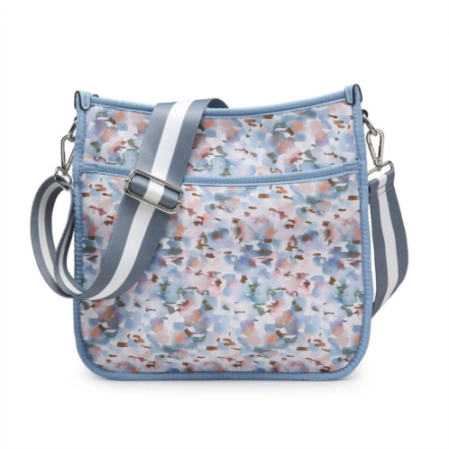 Jen & Co. womens jolee neoprene crossbody bag in floral watercolor