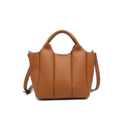 Jen & Co. maddox paneled satchel bag in orange