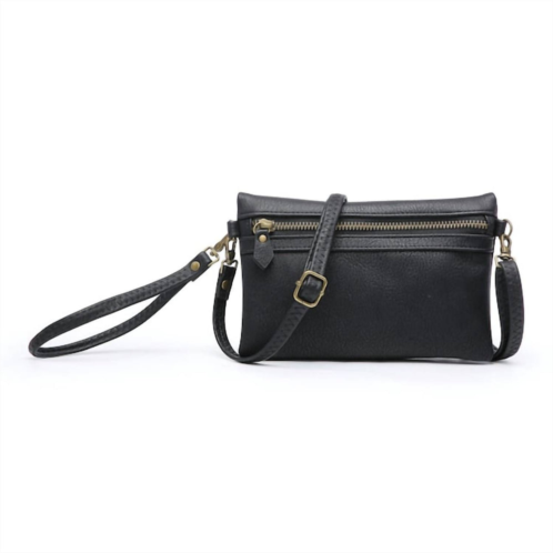 Jen & Co. kelly zip crossbody/wristlet in black