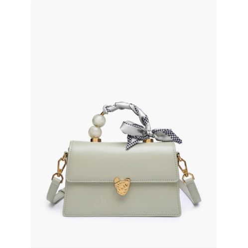 Jen & Co. venice pearl crossbody clutch in lt. green