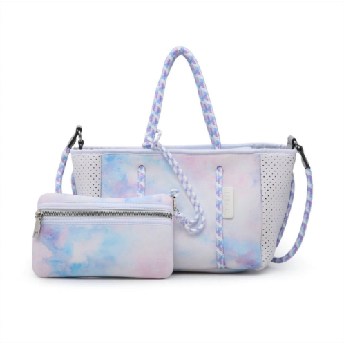 Jen & Co. coralia mini neoprene bag/pouch set in tie dye