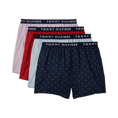 Mens Tommy Hilfiger Woven Cotton Boxer 4-Pack