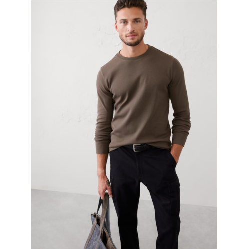 bananarepublic Standard-Fit Mini Ribbed Pullover Top