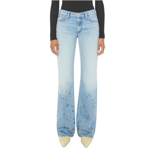 Mother bookie heel bootcut jeans in righteous gemstone