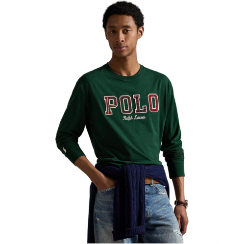 Mens Polo Ralph Lauren Classic Fit Plaid-Logo Jersey T-Shirt