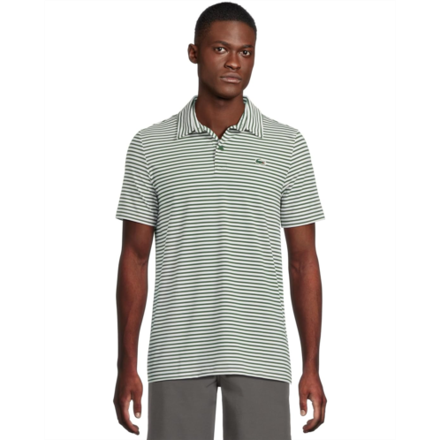 Mens Lacoste Ultra Dry Anti-uv Striped Golf Polo Shirt