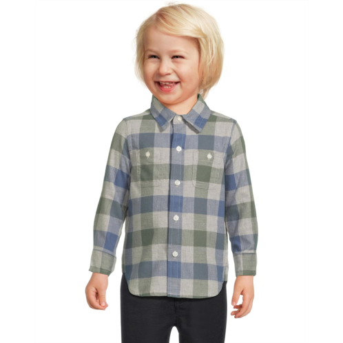 Janie and Jack Plaid Twill Button Down Shirt (Infant)