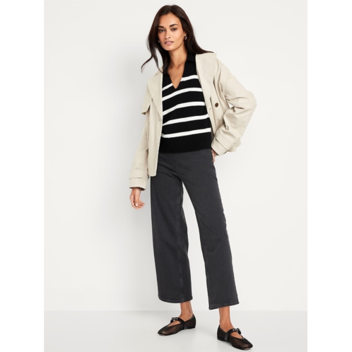 OldNavy High-Waisted Weekender Pull-On Crop Wide-Leg Jeans