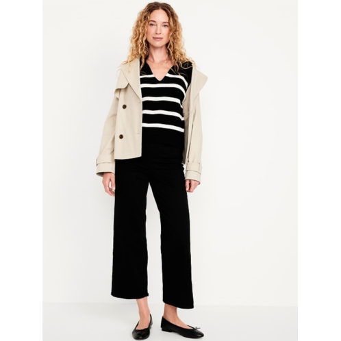 OldNavy High-Waisted Weekender Pull-On Crop Wide-Leg Jeans