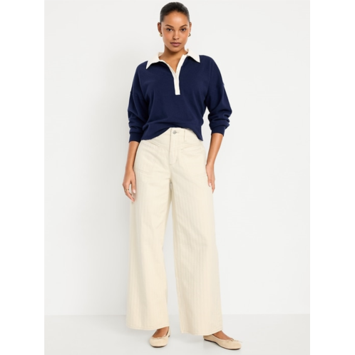 OldNavy High-Waisted Baggy Wide-Leg Utility Jeans