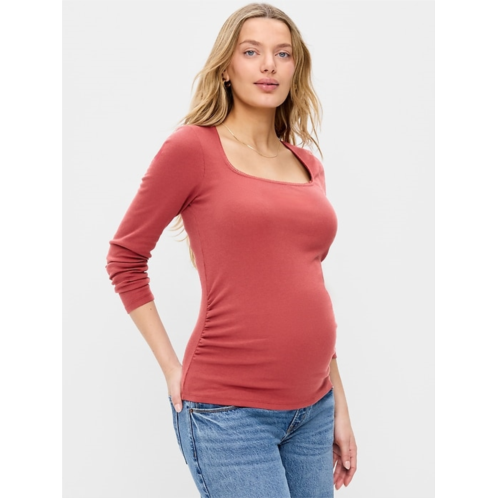 OldNavy Maternity Long-Sleeve Trapeze-Neck T-Shirt