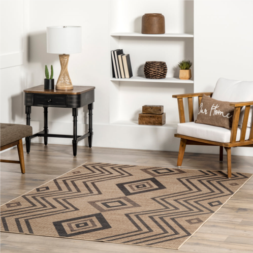 NuLOOM kasie geometric stripes easy-jute machine washable area rug