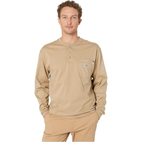 Mens Carhartt Flame-Resistant (FR) Force Cotton Long Sleeve Henley