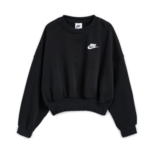 Nike Kids Club Fleece Boxy Crew-Neck Sweatshirt (Big Kid)