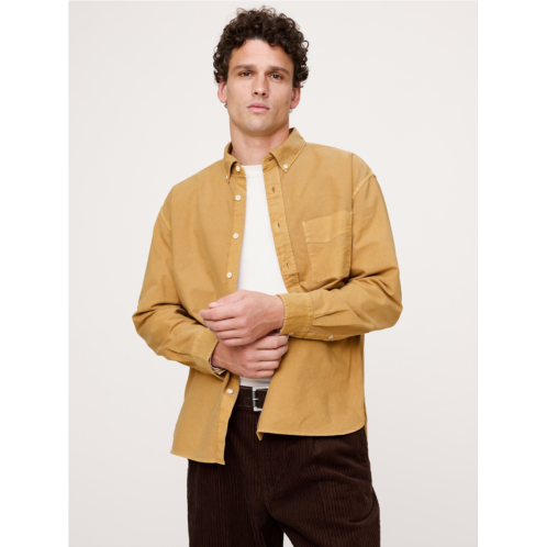 Bananarepublic Relaxed-Fit Garment Dye Oxford Shirt