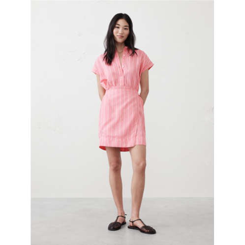 bananarepublic Linen-Blend Wrap Mini Shirtdress