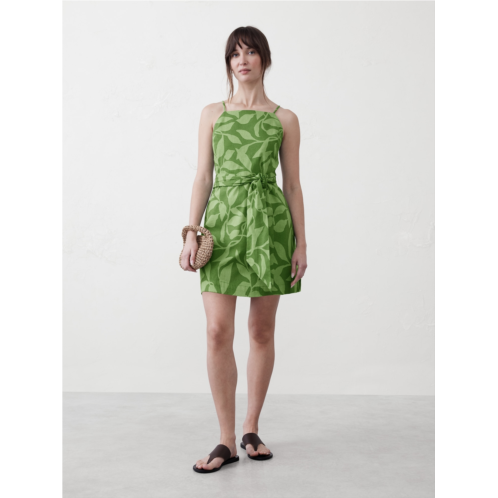 bananarepublic Linen-Blend Open-Back Mini Dress