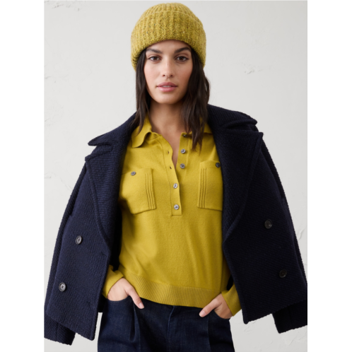 bananarepublic Cloud Soft Polo Henley Pullover Sweater