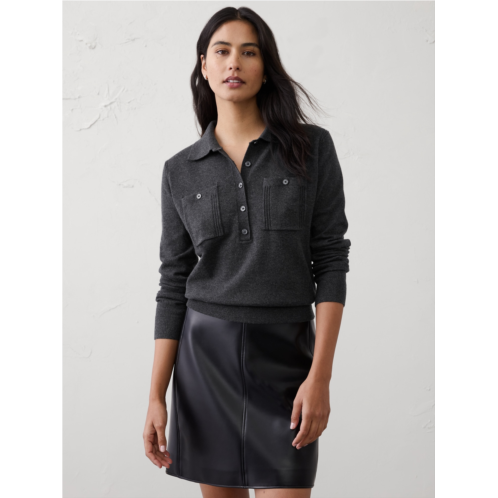 bananarepublic Cloud Soft Polo Henley Pullover Sweater