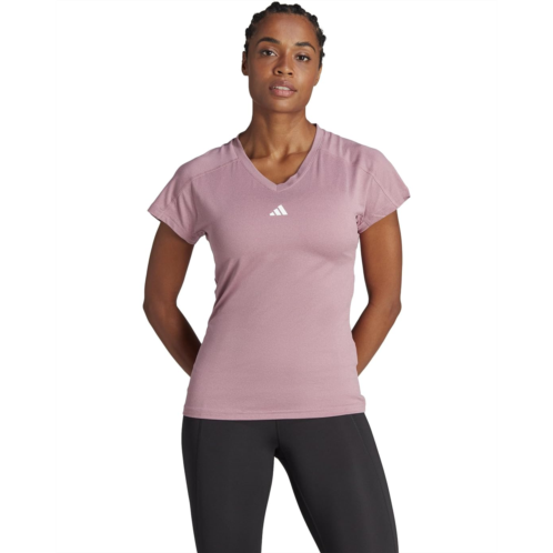 Adidas Aeroready Train Essentials Minimal Branding V-Neck T-Shirt