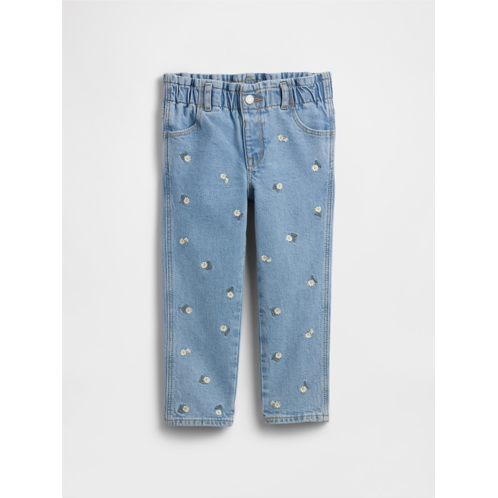 babyGap Embroidered Paperbag Mom Jeans