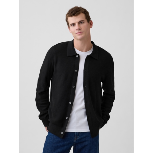 Gap Textured Button-Up Sweater