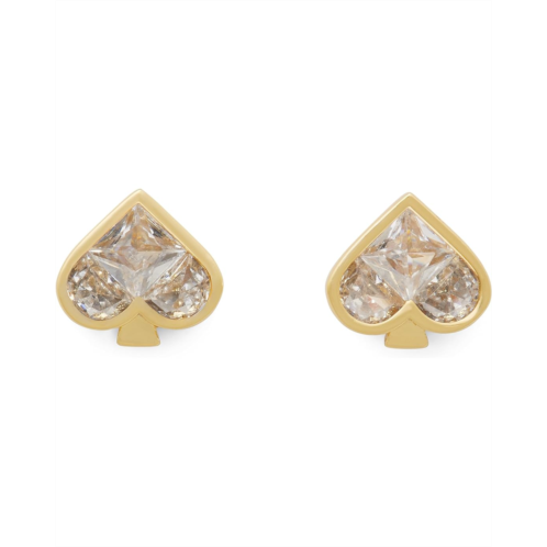 Kate Spade New York So Spade Studs Clear/Gold