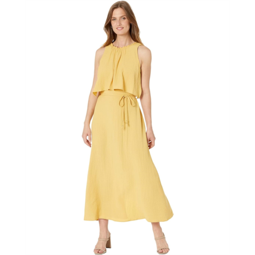 Calvin Klein Long Dress with Overlay Bodice