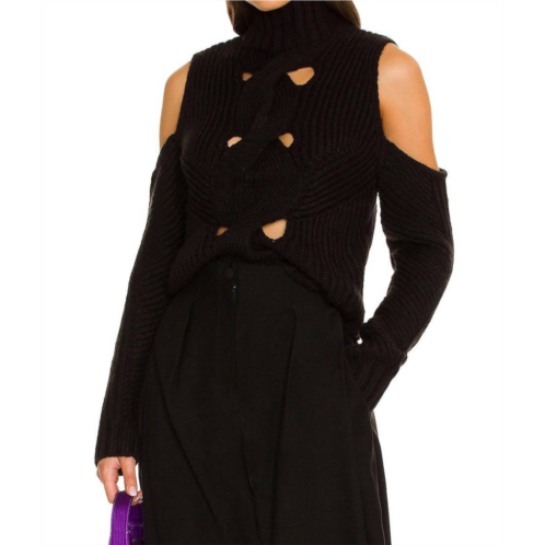 For Love & Lemons keke turtleneck sweater in black