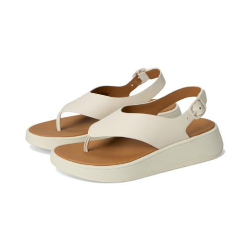 FitFlop F-Mode Leather Flatform Back-Strap Toe/Post Sandals