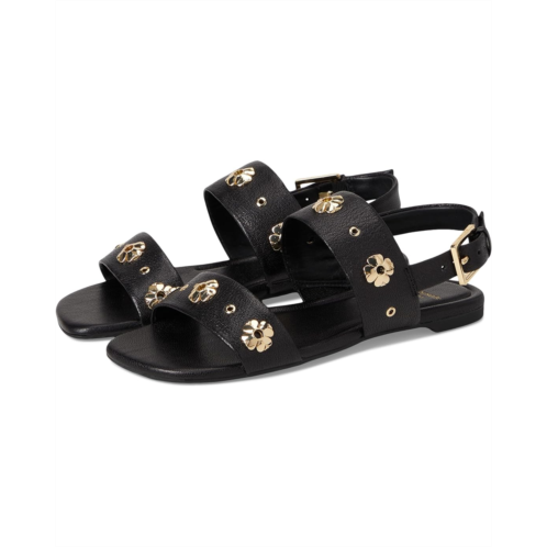 Kate Spade New York Spade Flower Stud Pebbled Leather Flat Sandals