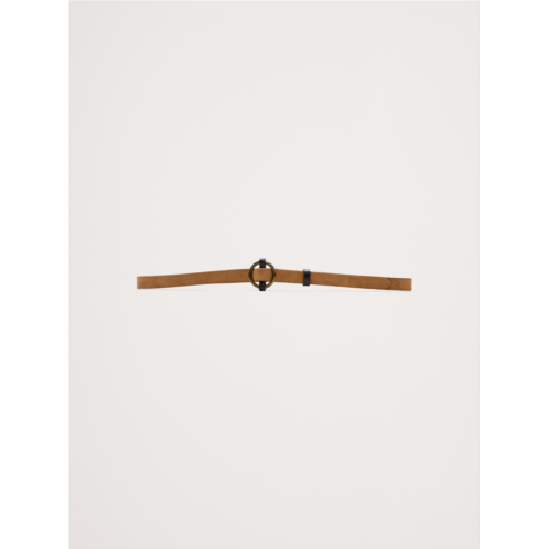 Bananarepublic Leather Circle-Buckle Skinny Belt