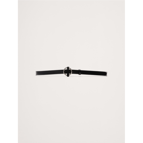 Bananarepublic Leather Circle-Buckle Skinny Belt