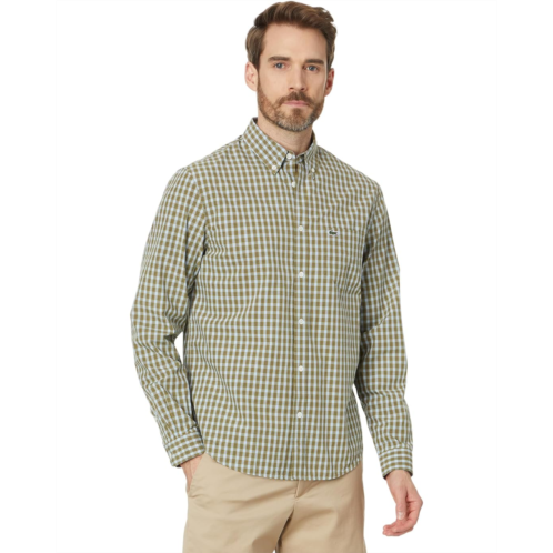 Lacoste Long Sleeve Regular Fit Plaid Casual Button-Down Shirt
